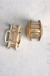 Productfoto 1 van Set van 2 haarspelden – Goud en ecru door Liberty Island voor Dames