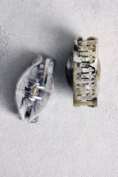 Productfoto 1 van Set van 2 haarspelden - Grijs en groen door Liberty Island voor Dames