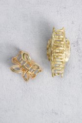 Productfoto 1 van Set van 2 haarspelden - Roze en wit door Liberty Island voor Dames