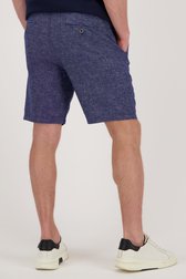 Short bleu foncé avec lin de Dansaert Blue pour Hommes