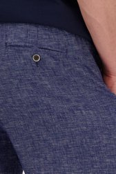 Short bleu foncé avec lin de Dansaert Blue pour Hommes