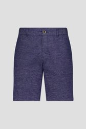 Short bleu foncé avec lin de Dansaert Blue pour Hommes