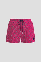 Photo produit 1 de Short de bain rayé rouge avec imprimé de Ceceba pour Hommes