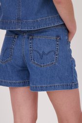 Short en denim bleu foncé de Liberty Island Denim pour Femmes