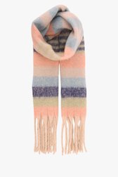 Sjaal in pasteltinten met franjes van Liberty Island voor Dames