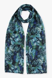 Sjaal met blauw-groene print van Liberty Island voor Dames