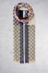 Detail van Sjaal met groen dampatroon door Liberty Island voor Heren