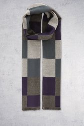 Voorkant van Sjaal met vierkleurig geruit patroon door Michaelis voor Heren