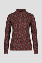 Sous-pull brun rouge avec motif à carreaux de Liberty Loving nature pour Femmes