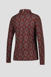 Sous-pull brun rouge avec motif à carreaux de Liberty Loving nature pour Femmes