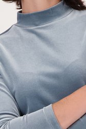 Sous-pull en velours gris-bleu de D'Auvry pour Femmes
