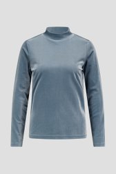 Sous-pull en velours gris-bleu de D'Auvry pour Femmes