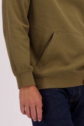 Détail de Sweat à capuche kaki de Ravøtt pour Hommes