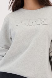 Détail de Sweat gris avec lettres appliquées ‘Paris’ de Louise pour Femmes
