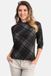T-shirt à carreaux foncés  de Bicalla pour Femmes
