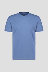 T-shirt à col rond gris-bleu de Ravøtt pour Hommes