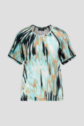 T-shirt à imprimé abstrait coloré de Signature pour Femmes