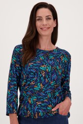 T-shirt à imprimé bleu-orange de Signature pour Femmes