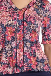 T-shirt à imprimé floral bleu rose de Diane Laury pour Femmes