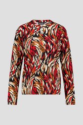 T-shirt à imprimé rouge-brun-noir de Signature pour Femmes