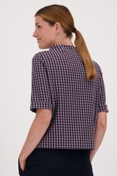 T-shirt à imprimé violet-brun de Opus pour Femmes