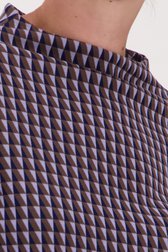 T-shirt à imprimé violet-brun de Opus pour Femmes
