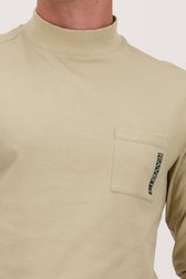 T-shirt à manches longues vert-beige de Ravøtt pour Hommes