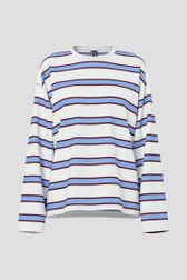 Photo produit 1 de T-shirt à motif rayé bleu et brun de Pieces pour Femmes