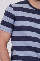 T-shirt à motif rayé bleu de Ravøtt pour Hommes