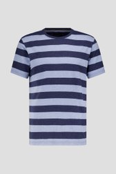 T-shirt à motif rayé bleu de Ravøtt pour Hommes