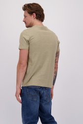 Le dos de T-shirt à rayures beige de Ravøtt pour Hommes