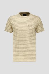 T-shirt à rayures marron de Ravøtt pour Hommes