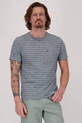 T-shirt à rayures vert de Ravøtt pour Hommes