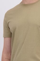 Détail de T-shirt beige à col rond de Liberty Island pour Hommes