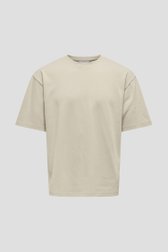 T-shirt beige à col rond de ONLY & SONS pour Hommes