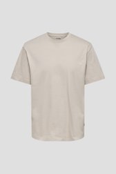 Photo produit 1 de T-shirt beige à col rond de Only & Sons pour Hommes