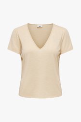 T-shirt beige, brillant   de JDY pour Femmes