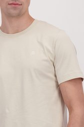 Détail de T-shirt beige en coton de Marc O'Polo pour Hommes
