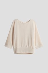 T-shirt beige en maille avec manches chauve-souris de Opus pour Femmes