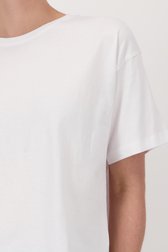 T-shirt blanc à col rond de Liberty Island pour Femmes