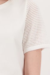 T-shirt blanc à manches crochetées de Libelle pour Femmes