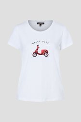 T-shirt blanc avec imprimé de More & More pour Femmes