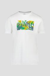 T-shirt blanc avec imprimé  de Ravøtt pour Hommes