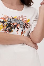 T-shirt blanc avec imprimé  de Signature pour Femmes