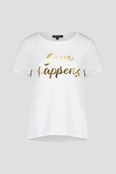 T-shirt blanc avec lettres dorées  de More & More pour Femmes