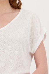 T-shirt blanc avec motif ajouré de Libelle pour Femmes