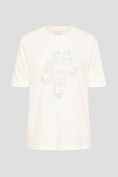 Photo produit 1 de T-shirt blanc avec strass de Kaffe Curve pour Femmes