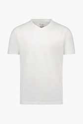 T-shirt blanc basique à col en V de Ravøtt pour Hommes