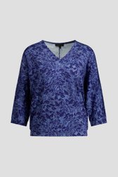 Photo produit 1 de T-shirt bleu à imprimé de Claude Arielle pour Femmes