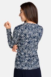 Le dos de T-shirt bleu à imprimé floral de Bicalla pour Femmes